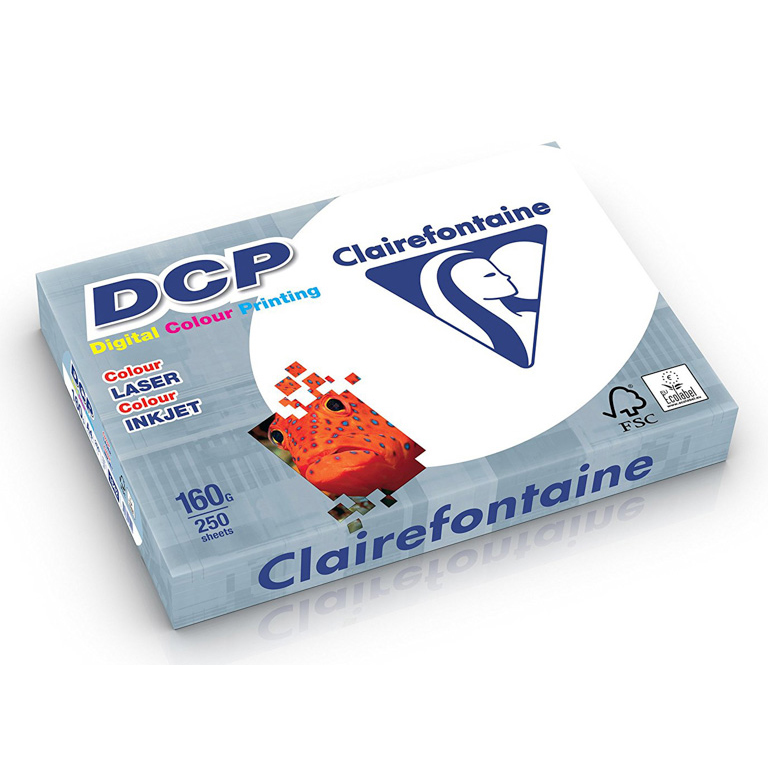 PAPEL BLANCO FOTOCOPIADORA CLAIREFONTAINE DIN A4 160 GRAMOS PAQUETE DE 250 HOJAS