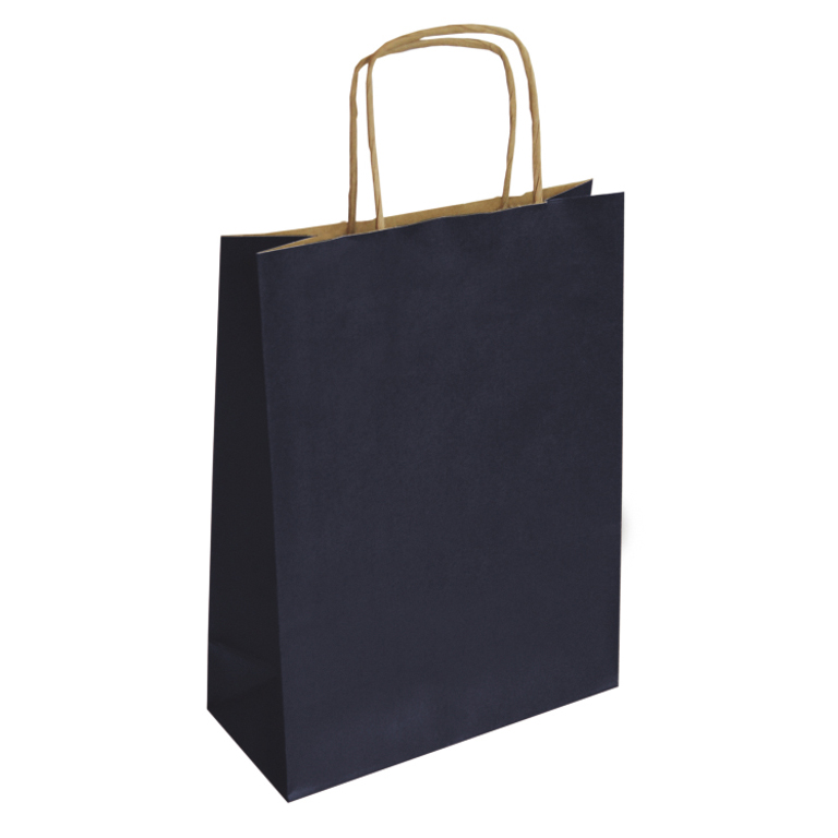 BOLSA DE PAPEL KRAFT AZUL MARINO GRANDE