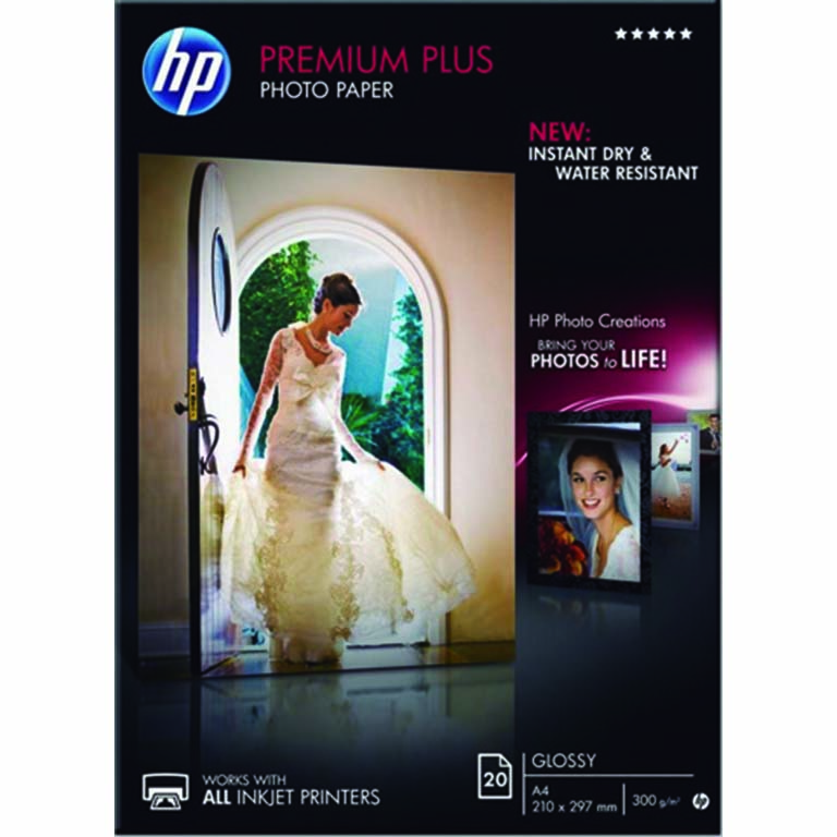 PAPEL FOTOGRAFICO HP PREMIUM PHOTO PAPER A4 300 GRAMOS PAQUETE 20 HOJAS
