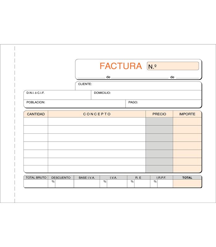 TALONARIO FACTURAS PLUS OFFICE APAISADO TRIPLICANTE AUTOCOPIATIVA T69