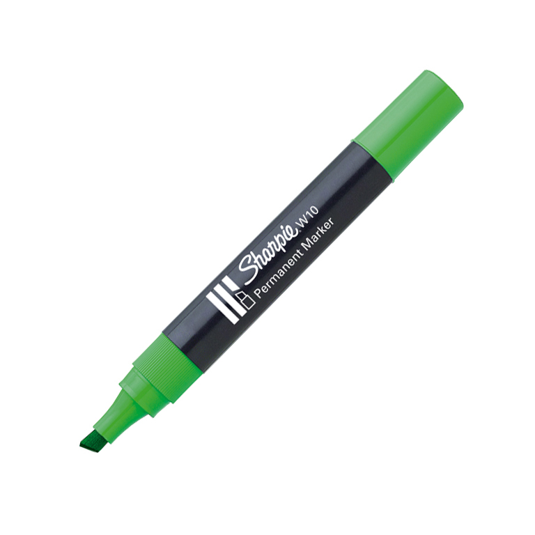 ROTULADOR MARCADOR PERMANENTE SHARPIE JUMBO W10 PUNTA BISELADA COLOR VERDE 2,5-5,5 MM