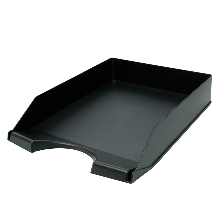 BANDEJA SOBREMESA PLASTICO PLUS OFFICE 256X348X66 MM COLOR NEGRO OPACO