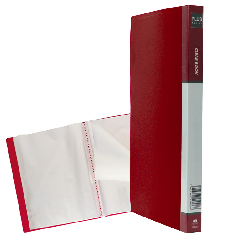 CARPETA A4 ROJA 40 FUNDAS PLUS OFFICE