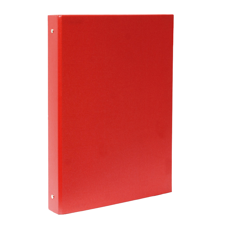 CARPETA 4 ANILLAS 25MM FOLIO PLUS OFFICE CARTON FORRARO COLOR ROJO