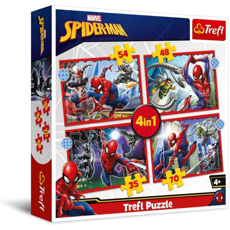 PUZZLE SPIDERMAN 4 IN 1 SUPER COLOR