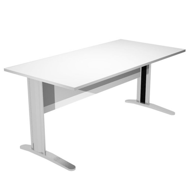 MESA PRESTO 160 CM PATAS METAL BLANCO