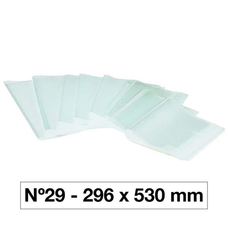 FORRO PARA LIBROS CAMPUS UNIVERSITY 130 MICRAS PVC 296X530 MM. Nº29 TRANSPARENTE 5 UNIDADES