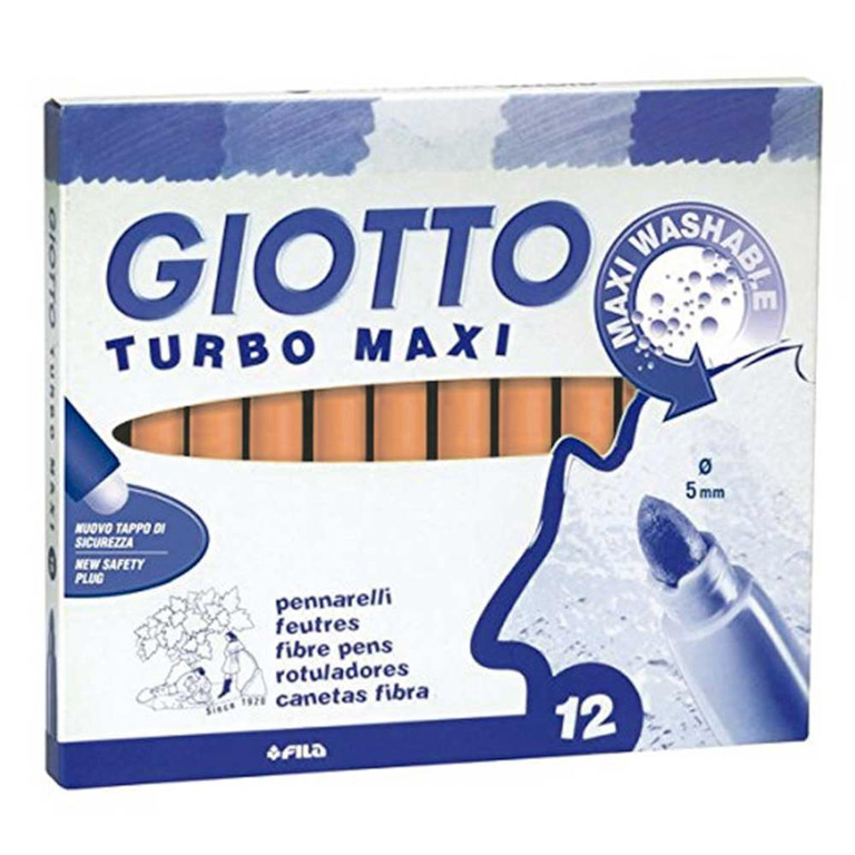 ROTULADOR GIOTTO TURBO MAXI 12 UNIDADES CARNE