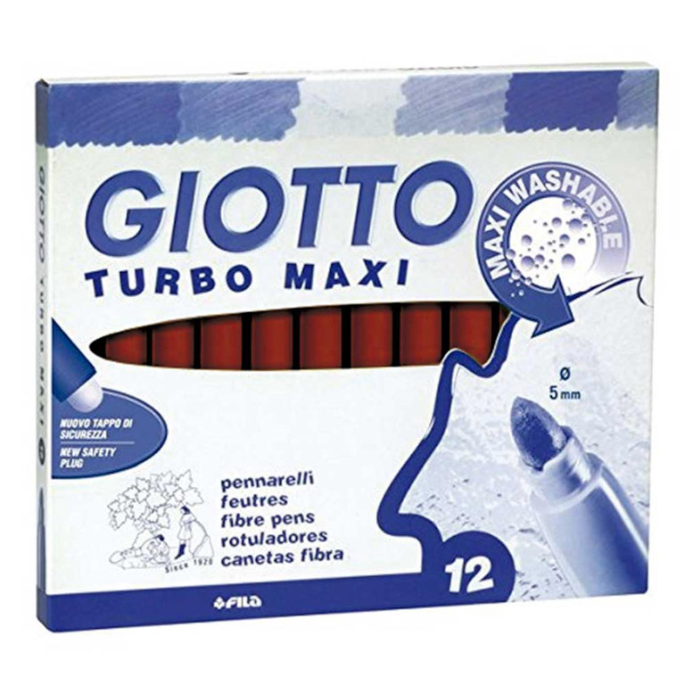 ROTULADOR GIOTTO TURBO MAXI 12 UNIDADES MARRÓN OSCURO