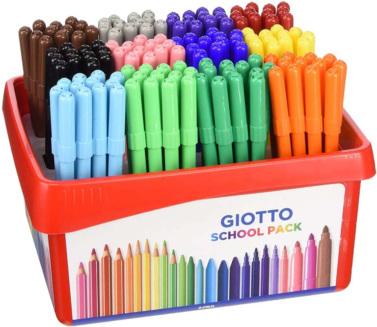 ROTULADORES GIOTTO TURBO PACK ESCOLAR 144 UNIDADES 12 COLORES