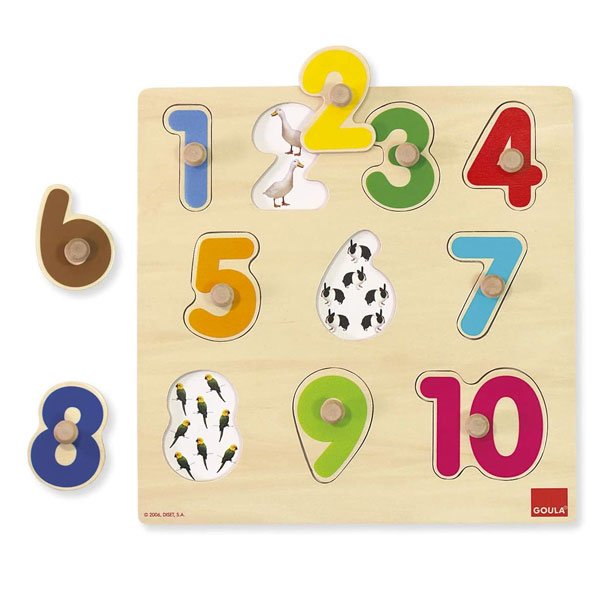 PUZZLE GOULA MADERA NUMEROS ENCAJABLES