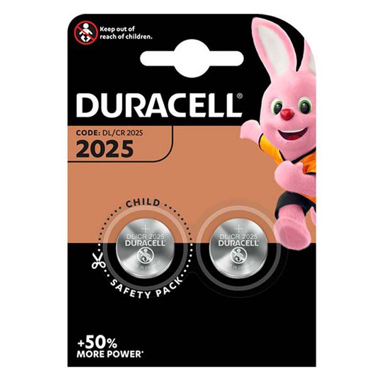 PILAS DURACELL BOTÓN 2025-3V BLISTER 2 UNIDADES